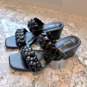 Time and Tru black braided heel